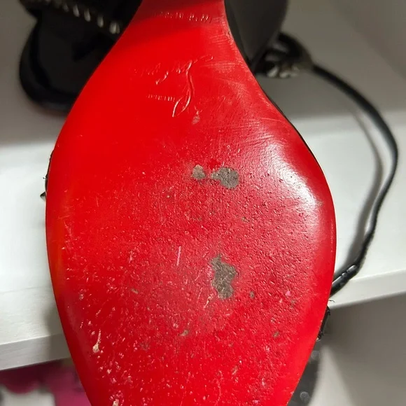 Christian Loubiton So Me 85 Black Wedge size 37 - Picture 2 of 4